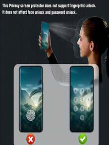 5 片装隐私钢化玻璃屏幕保护膜，适用于三星 Galaxy A56 A36 A26 A16 A55 A25 A35 A15 A05 A05S A54 A34 A24 A14 A53 5G A52 A52S A33 A13 A32 A12，9H 硬度，超高清钢化玻璃膜，防窥屏幕保护膜屏幕保护必需品，适用于日常防护、办公室、家庭隐私屏幕保护膜手机屏幕保护膜手机配件防水防震防摔防摔防刮防指纹全覆盖 - 無色 - 查看 7
