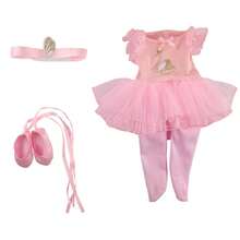 MSYO 1 Set Fashion Ballet Tutu Dress Outfit For 18 Inch And 14 Inch American Girl Dolls, Clothes Accessories Include Dress, Shoes, Headband, Doll Dress Up Game Accessories, Great Birthday/Holiday/Christmas Gift For Little Girls, Doll And Shoes Not Included - Multicolor - View 9