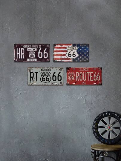 1 件复古美国车牌、有趣的 66 号公路车牌、金属墙锡标志、有趣的男/女车牌、家庭车库酒吧咖啡厅商店男人窝的墙壁艺术装饰、车牌收藏家的完美礼物、壁挂牌匾、6x12 英寸