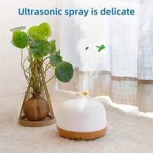 Essential Oil Diffuser, 300Ml Ultrasonic Oil Humidifier With 7 Color Lights 2 Mist Modes With Remote Control For Home, Office