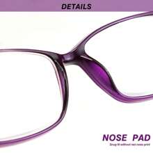 1 Stück modische quadratische minimalistische Lesebrille für Frauen, eleganter Blumendekortempel, hochauflösende Gläser, bequem für den Bürogebrauch