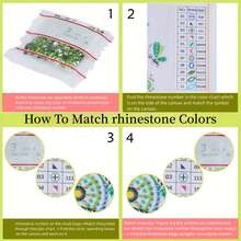 1 Set DIY Special Shaped Diamond Art Notebook Kit - Floral Design On PU Leather, Crystal Rhinestone Diamond Painting Notebook Diary, Wireless Size 20.8cm*14.5cm/8.18in*5.7in, Craft Diary For Home Office Travel Writing And Painting - Multicolor - View 11