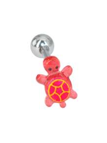 1.6x16mm Stainless Steel Cute Turtle Resin Cartoon Animal Tongue Ring Piercing Jewelry - Turtle Tongue Studs - View 6