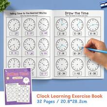 Lachilly Children's Learning Time Recognition Exercise Book, Telling Time Clock Learning Workbook, Draw The Time Educational,Write The Time To Nearest Minute, Kindergarten Math Practice, Classroom Homeschool Teacher Must-Haves, Time-Telling Learning Materials - Multicolor - View 3