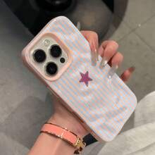 Funda protectora minimalista de TPU suave con diseño de cráter de meteorito. Compatible con phone 16 Pro, 15 Plus, 14, 13, 12 y 11. J28CBW222 - Colores mixtos 4 - Ver 9