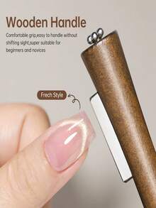 四合一猫眼凝胶美甲磁铁 + Y型银色猫眼工具套装，多功能深棕色小腰艺术设计UV凝胶抛光花朵美甲工具磁铁，方便易握，适合家庭美甲沙龙使用，可作为朋友礼物、女性礼物、万圣节用品、旅行用品、圣诞节用品。