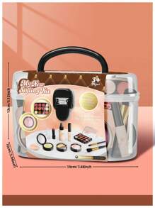 Ensemble de jouets de maquillage simulé pour filles, sac à main de performance pour enfants, jouet de jeu de rôle de princesse, sac de cosmétiques de princesse au design portable, ensemble de jouets de maquillage adapté pour les filles âgées de 3 à 8 ans, excellent cadeau d'anniversaire pour filles (non un produit cosmétique réel)