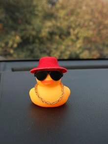 1pc Duck Design Car Ornament, Rubber Duck - Multicolor - View 10