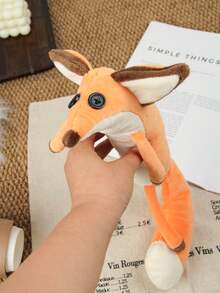 Muñeco de peluche de zorro pequeño, almohada de tiro con diseño de zorro, juguete de peluche de zorro naranja de dibujos animados para dormir, para príncipe, Navidad/Cumpleaños/Fiesta - Naranja - Ver 6