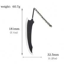1pc New Anime Bleach Kurosaki Ichigo Zangetsu Sword Weapon Model Keychain Pendant Birthday Gift - Multicolor - View 7