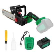 Motosierra de batería de 4,0 Ah, motosierra inalámbrica sin escobillas de 20 V, motosierra eléctrica de 12 pulgadas y 300 mm, motosierra a batería, motosierra inalámbrica con batería y cargador, motosierras eléctricas para árboles, madera, granjas, corte - Tipo de Enchufe A USA (110-127V) - Ver 1