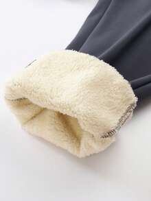 Women'S Thermal Lined Sports Pants, Warm, Fashionable, Versatile, Ankle-Tied, Thick, Thermal Lined, Autumn/Winter Tights