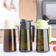 1PCS Barbecue Sprayer, Spray Bottle, Premium Olive Oil Sprayer Oil Pot, Light Resistant 2-In-1 Premium Glass Bottle Body, Can Spray Or Pour, Suitable For Barbecue, Kitchen, Outdoor, Label Stickers, Multiple Color Choices - trắng - Xem 5