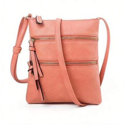 Fashion 1PC Ladies PU Leather Cross Body Messenger Bag Women Zipper Shoulder Bags Handbags