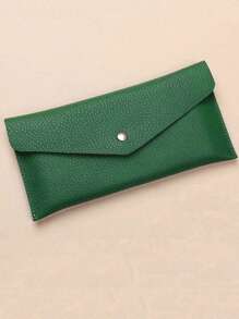 1pc PU Leather Money Envelopes For Cash, Reusable Cash Envelope Wallet For Travel And Budgeting, Multifunctional Banknote Wallet Cover Envelope Clip Coin