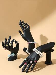 قطعة واحدة نموذج جسم إنساني سوار، قفاز، خاتم، حامل مجوهرات سوار، مناسب لتخزين مستحضرات التجميل والمكاتب والاكسسوارات للنساء، منظم تخزين للسفر والهدايا عودة للمدرسة - متعدد الألوان - مشاهدة 12