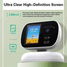 智能 WiFi 室内安全摄像头，家庭安全摄像头，具有双向视频通话、时间显示、WiFi 连接，包括运动跟踪、彩色夜视、远程 PTZ 控制功能、USB 电源，适用于婴儿护理、宠物监控、老人护理和家庭安全。 - 白色 - 查看 10