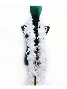 1Pc Colorful Artificial Fur Boas 6.6ft Plush Boa For Women For Dancing Wedding Party Halloween, Stage Decoration Holiday Party Headwear Accessories Clothing Accessories, Scarf Decoration, Suitable For Birthday Party, Halloween, Christmas, Horse Racing, Tea Party, New Year's Eve, Concert And Home Decor, Dance Wedding, Stage Performance, Carnival Costume And Accessories, Party Supplies, Ideal Choice For Gifts