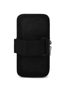 1pc New Fashion Color Block Patchwork Phone Pouch, Nylon Material Zipper Closure, Multi-Color Options, Casual Stylish Lightweight Arm Bag Suitable For Daily, Sports, Running, Work, Gym - Multicolor - View 8