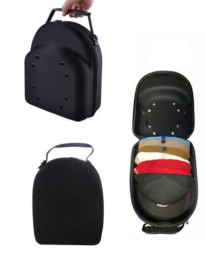 1个棒球帽旅行防尘便携收纳盒，户外运动帽收纳整理盒，保持帽子清洁整齐，时尚旅行配件，适合周末短途旅行、日常通勤、行李整理，轻巧便携，耐用防护设计，多场景适用，可放置于汽车、背包、手提袋、登机箱等，多功能帽子收纳盒，方便出行收纳。