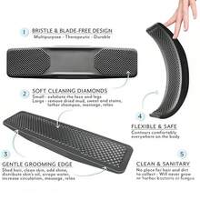 1 件软塑料六合一梳理马梳，用于梳理和按摩的马刷，适用于马和狗 - 彩色 - 查看 6