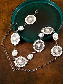 1 قطعة سلسلة بطن العروس، إكسسوار متنوع عتيق وكاجوال مناسب لفصل الخريف وعيد الهالوين