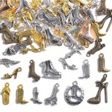 Stino Metal Charms Jewelry Making 100gram, Bulk Silver & Gold Plated Trinkets Earring Necklace Jewelry Making And Findings - Shoe Mixed Color - View 8