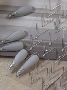 1 件法式条纹渐变线深 V 形金色烫印 5D 指甲贴纸软水钻粘贴指甲贴纸 DIY