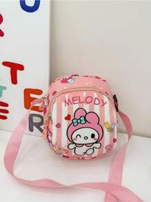 Sanrio 1 PC Sanrio Hello Kitty Kuromi Children'S Bag Cute Cartoon Girl Coin Purse Can Hold Mobile Phone Little Girl Fashionable Outing Shoulder Messenger Bag