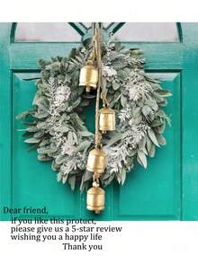 4/1pc Christmas Bell Ornament, Vintage Bronze Design Bell Ornament For Christmas Tree, Door, And Fireplace Decor, Christmas Wreath Accessory, Christmas And New Year Decoration