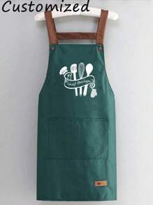 Personalisierte staubdichte Schürzen - Personalisierte nordische Ärmellose Küchen-Arbeitskleidung für Männer und Frauen, Privat angepasste Küchen-Kochschürzen zum Abwischen, Unisex ärmellose staubdichte Schürzen als Geschenke für Partys, Hochzeiten, Verlobungen, Familie, Weihnachten, Jahrestage
