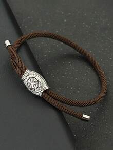 Vintage Men's Viking Bracelet, Handmade Adjustable Rope Bangle, Casual Accessory, Men's Gift, Fabric Bracelet - Vintage Adjustable Bracelet - View 7