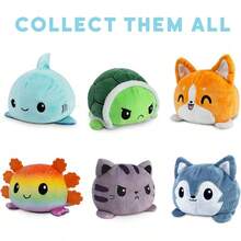 TeeTurtle - The Original Reversible Cat Plushie - White + Skeleton - Glows In The Dark!- Cute Sensory Fidget Stuffed Animals That Show Your Mood - Perfect For Halloween!, 4 Inch - 燕尾服 - 查看 4