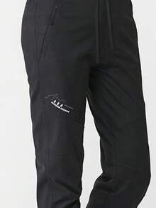 Women's Fleece-Lined Waterproof Windproof Hiking Pants – Softshell Outdoor Cargo Trousers With Zip Pockets, Breathable & Durable Straight-Leg Climbing Pants For Trekking, Camping, Mountaineering, Fall/Winter Travel