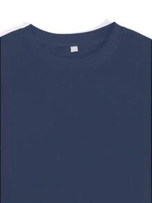 Women's Casual Round Neck Short Sleeve T-Shirt With Classic Game Controller Design Print - Màu xanh hải quân - Xem 3