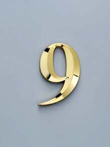 金色 3D 浮动自粘门牌号贴纸 0-9 – 防锈树脂邮箱号码，适用于家庭、办公室和酒店房间 – 易于安装，无需布线