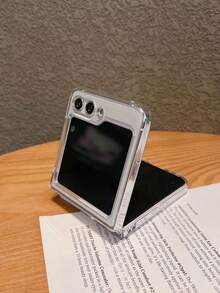 1pc Transparent Folding Phone Case, Glossy Phone Case, Folding Screen Phone Case, Suitable For Samsung Z FLIP 3/4/5/6/7/Z FOLD 3/4/5/6/MOTO RAZR 40/40 ULTRA/50/50 ULTRA/60 ULTRA - 無色 - 查看 2