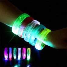 10pcs/Set LED Light Up Party Supplies - Glow In The Dark Party Favors With 5 LED Shutter Glasses, 5 LED Glow Bracelets - Neon Party Favors For Glow Party, Birthday, Wedding Supplies