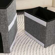 Escalera para perros pequeños con espacio de almacenamiento, ajustable para cama alta y sofá, rampa para perros pequeños y gatos, 3 niveles en gris - Gris - Ver 9