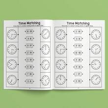 Lachilly Children's Telling Time Practice Book Kindergarten Learning Read Clock Educational Activity Workbook Homeschool Math Learning Tool - Multicolor - View 9
