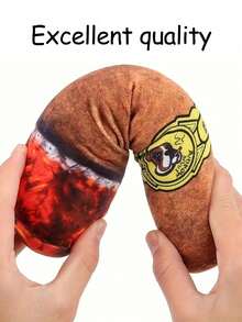 1pc Random Color Interactive Dog Doll, Plush Squeak Chew Cigar Design Doll, Creative Chewing Doll Suitable For Small To Medium Dogs - Cute Plush Gift For Dog Birthday - Multicolor - View 3