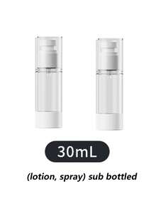 2pcs Lotion Spray Vacuum Pump Bottle Travel Mini Cosmetic Sample Set, Portable Makeup Tools - White - View 9