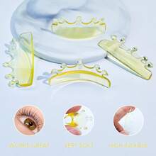 Lomansa 2 Pairs Eyelash Lift Pads, High Adhesiveness, Super Elasticity, Reusable After Cleaning, Suitable For Various Lash Lengths, Soft And Stretchable, Easy To Use, Suitable For Eyelash Salons And DIY