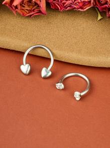 16G Women's Lip Ring, Nose Ring, Cartilage Hoop, Horseshoe Earrings, Low Allergy Stainless Steel, Butterfly, Star, Heart, Pearl Designs, 10mm Diameter