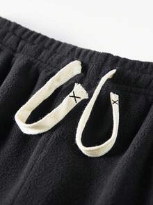 1 pezzo Pantaloni termici da uomo, pantaloni da casa con isolamento termico, pantaloni casual con vita elastica