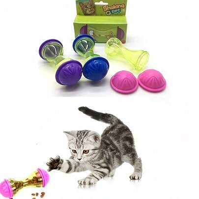 Bone-Shaped Pet Cat Toy - Interactive Slow Feeder, Combines Fun Play, Teeth Grinding, And Food Dispensing Functions - Easy To Clean