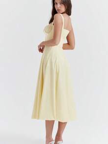 Women Midi Dresses - Yellow - View 5