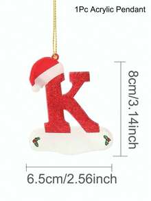 1pc Christmas Tree Decoration Letter Pendant 26 Letters Acrylic Pendant Xmas New Year Decor Ornament Home Holiday,Christmas Tree Ornaments For Ornament Personalized,Christmas