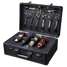 Professional Barber Toolbox Portable Black Barber Tool Case Large Capacity With Partition Storage For Stylists - Black - View 9