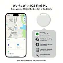 (IOS Only) Smart GPS Tracker, Wireless Anti-Lost Tracking Device For Cars, Keys, Wallets, Luggage, Backpacks, And Pets. Large Size, Replaceable Battery, Privacy Protection, Compatible With IOS. - Black - View 5